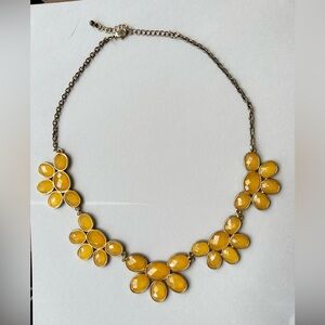 Canary Yellow Floral Statement Necklace - Women Jewelry